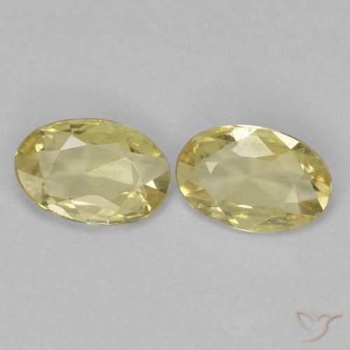 Pedras preciosas de Safira Amarelo Dijon muito claro natural de 0.78 ct, oval, VVS-VS