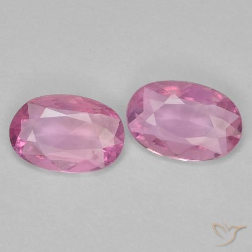 Pedras preciosas de Safira Roxo Royal Muito Claro Rosa natural de 0.73 ct, oval, VS