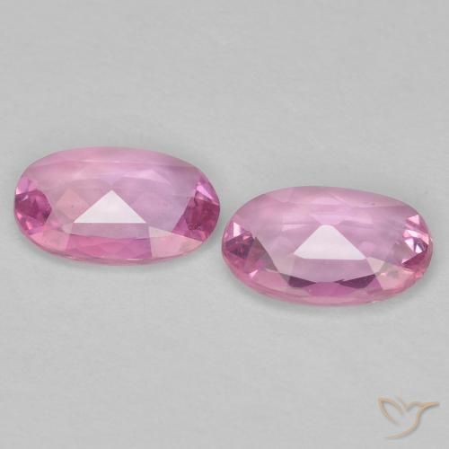 Pedras preciosas de Safira Roxo Royal Muito Claro Rosa natural de 0.73 ct, oval, VS