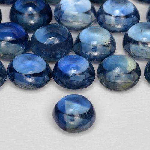 Safira Azul-marinho Natural 0.36ct, Redondo, Transparente