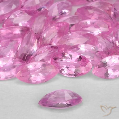 Safira rosa médio Natural 0.12ct, Marquesa, VS