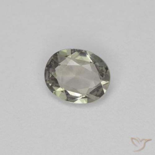 Safira Verde Terroso Natural 0.73ct, oval, VVS-VS