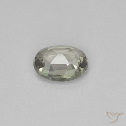 Safira Verde Terroso Natural 0.73ct, oval, VVS-VS