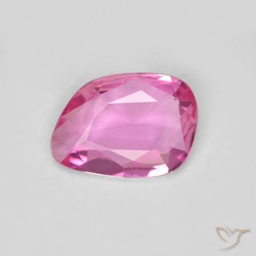Safira rosa natural 0,77ct, forma extravagante, VVS