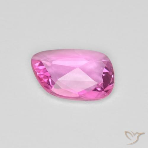 Safira rosa natural 0,77ct, forma extravagante, VVS