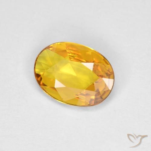 Safira Dourado Natural 0.69ct, oval, VS