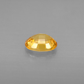 Safira amarelo natural 1,31ct, corte oval, VVS-VS