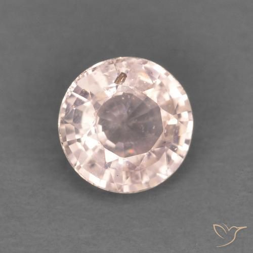 0.39ct Natural Laranja claro Safira, Redondo, VS