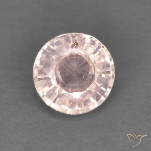 Safira Laranja claro Natural 0.39ct, Redondo, VS