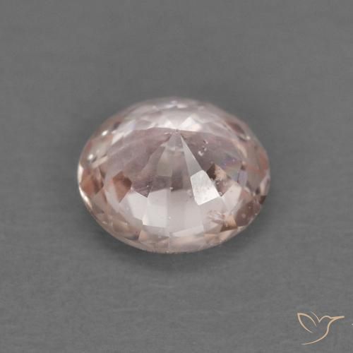 Safira Laranja claro Natural 0.39ct, Redondo, VS