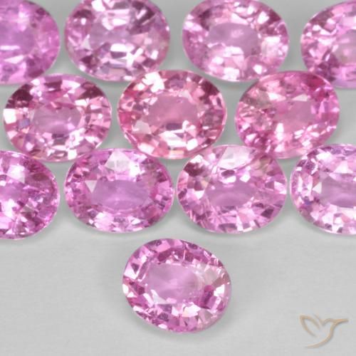 Safira Rosa escuro Natural 0.40ct, oval, VS