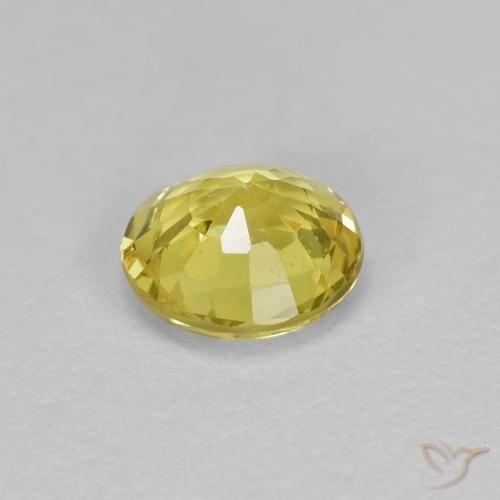Safira amarelo médio Natural 0.44ct, Redondo, VS