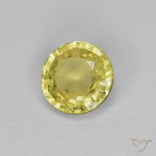 Safira Amarelo Dijon Natural 0.39ct, Redondo, VVS-VS