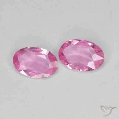 Pedras preciosas de Safira Rosa Intenso natural de 0.78 ct, oval, VS