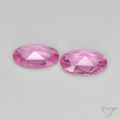 Pedras preciosas de Safira Rosa Intenso natural de 0.78 ct, oval, VS
