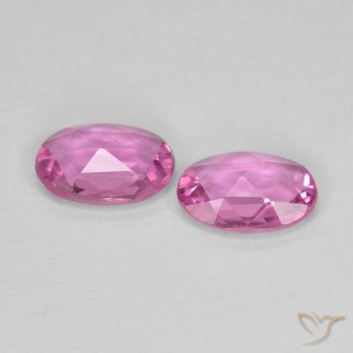 Pedras preciosas de Safira Roxo Real Rosa natural de 0.98 ct, oval, VVS-VS