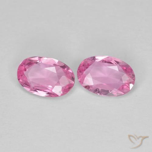 Pedras preciosas de Safira Rosa Intenso natural de 0.87 ct, oval, VS
