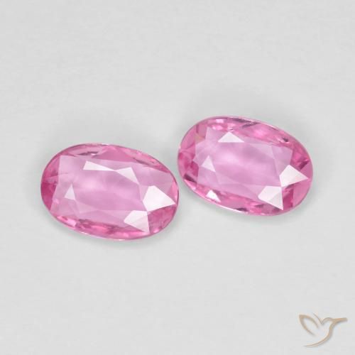 Pedras preciosas de Safira rosa médio natural de 0.90 ct, oval, VS