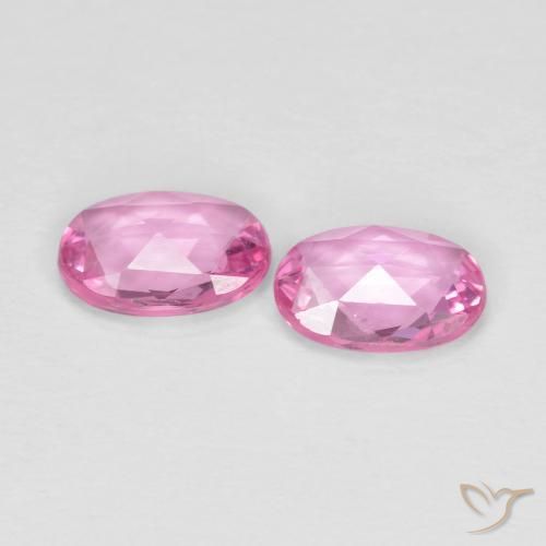 Pedras preciosas de Safira rosa médio natural de 0.90 ct, oval, VS