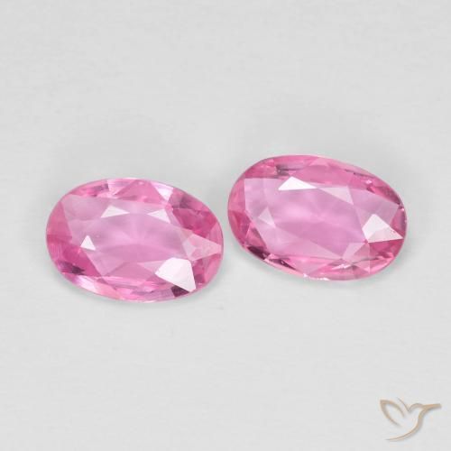 Pedras preciosas de Safira Rosa Intenso natural de 0.88 ct, oval, VS