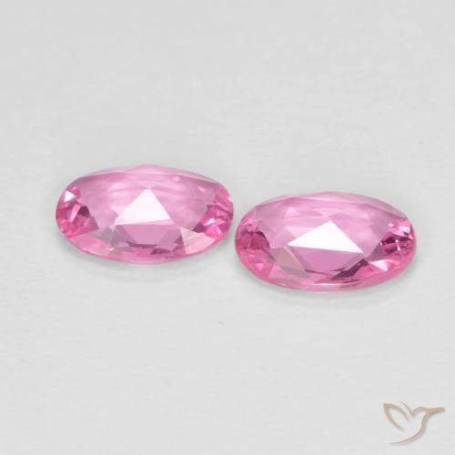 Pedras preciosas de Safira Rosa Intenso natural de 0.88 ct, oval, VS