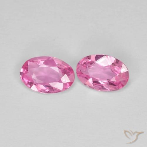Pedras preciosas de Safira rosa médio natural de 0.68 ct, oval, VVS-VS