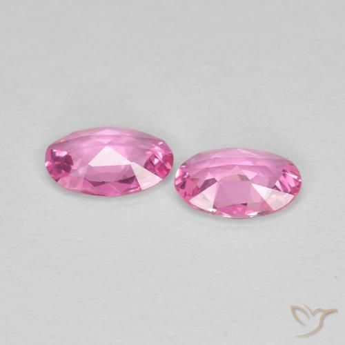 Pedras preciosas de Safira rosa médio natural de 0.68 ct, oval, VVS-VS