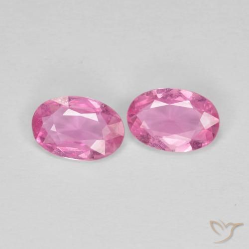 Pedras preciosas de Safira Roxo Real Rosa natural de 0.73 ct, oval, VS