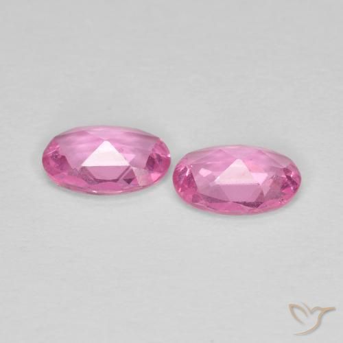 Pedras preciosas de Safira Roxo Real Rosa natural de 0.73 ct, oval, VS