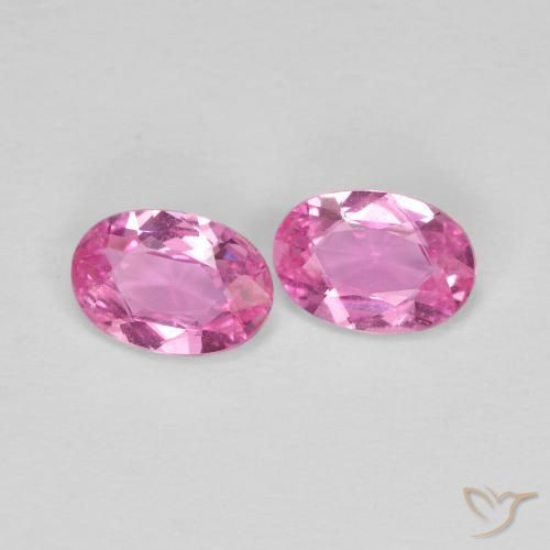 Pedras preciosas de Safira rosa médio natural de 0.85 ct, oval, VS