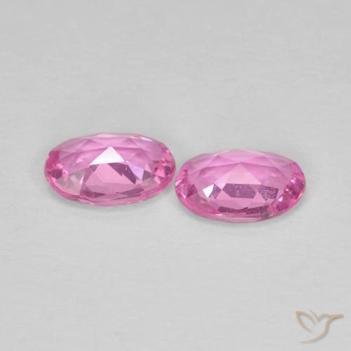 Pedras preciosas de Safira rosa médio natural de 0.85 ct, oval, VS