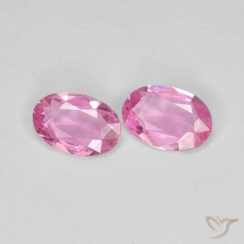 Pedras preciosas de Safira rosa médio natural de 0.69 ct, oval, VS
