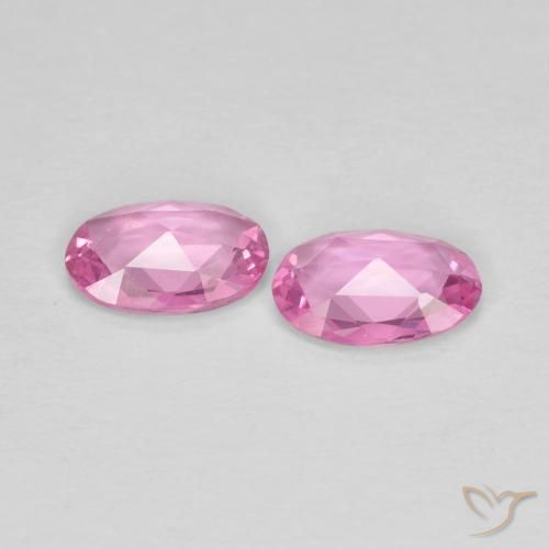 Pedras preciosas de Safira rosa médio natural de 0.69 ct, oval, VS