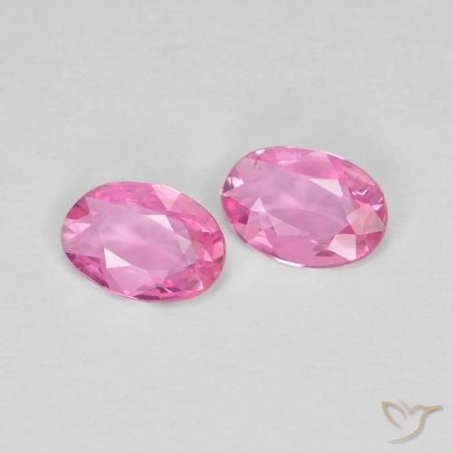 Pedras preciosas de Safira rosa médio natural de 0.68 ct, oval, VS