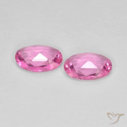 Pedras preciosas de Safira rosa médio natural de 0.68 ct, oval, VS