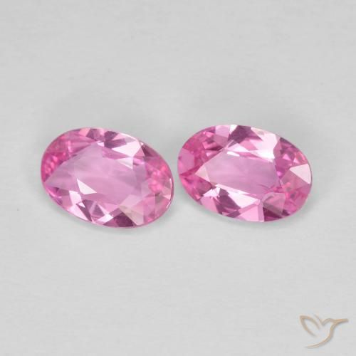 Pedras preciosas de Safira Rosa Intenso natural de 0.85 ct, oval, VS
