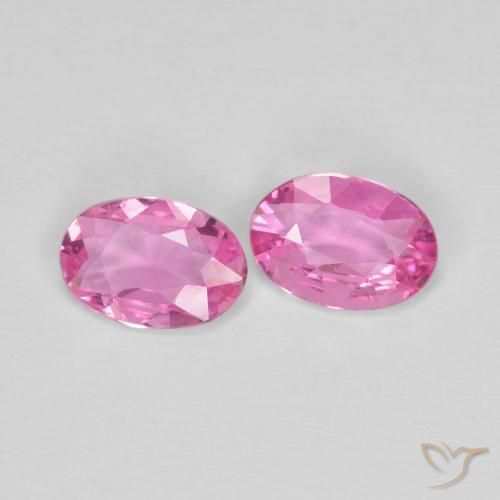 Pedras preciosas de Safira Roxo Real Rosa natural de 0.78 ct, oval, VVS-VS