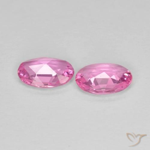 Pedras preciosas de Safira Roxo Real Rosa natural de 0.78 ct, oval, VVS-VS