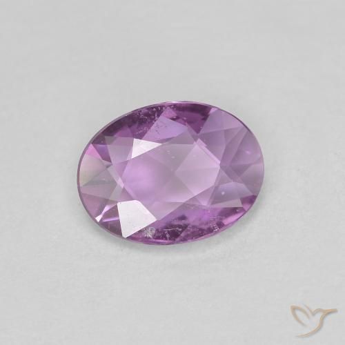 Safira Lilás Roxo Natural 0.65ct, oval, VS