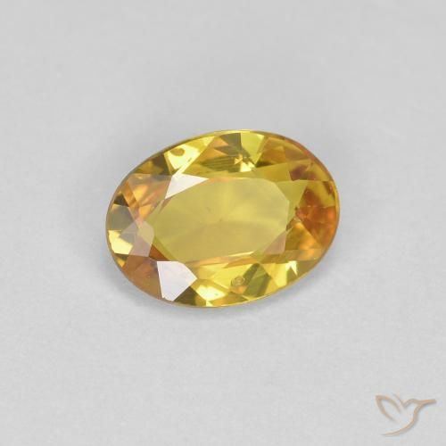 Safira Dourado Natural 0.71ct, oval, VS
