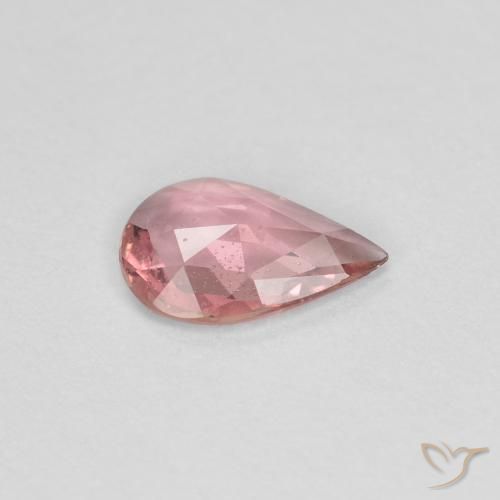 Safira Luz rosa Natural 0.43ct, Formato de pêra, VS