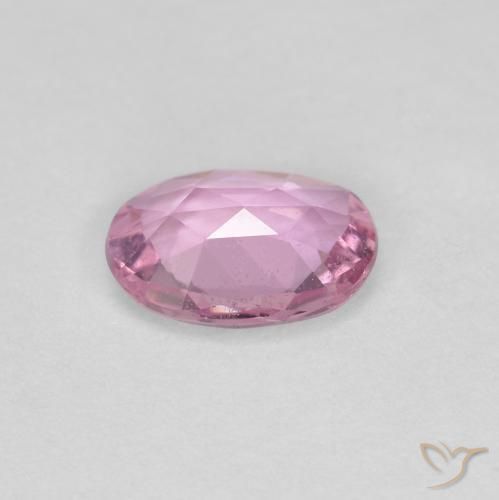 Safira Rosa bem claro Natural 0.75ct, oval, VS