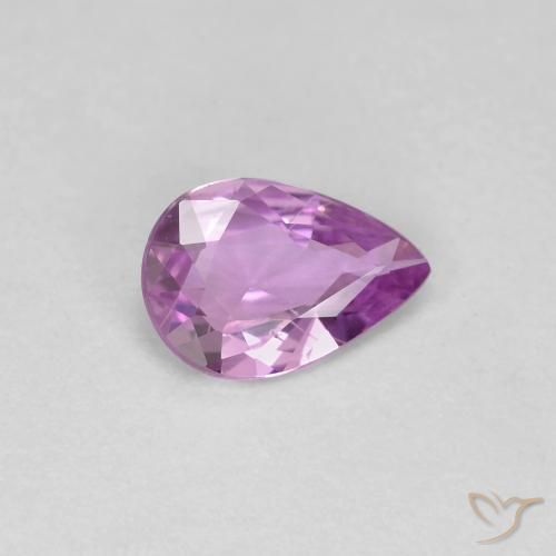 Safira roxo médio Natural 0.48ct, Formato de pêra, VS