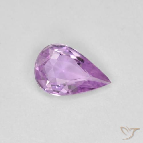 Safira Lilás Natural 0.50ct, Formato de pêra, VS