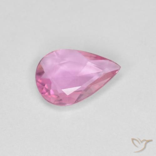 Safira Rosa quente Natural 0.52ct, Formato de pêra, VVS