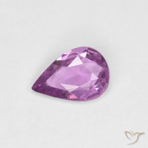 0.55ct Natural Rosa Violeta Roxo Safira, Formato de pêra, VVS