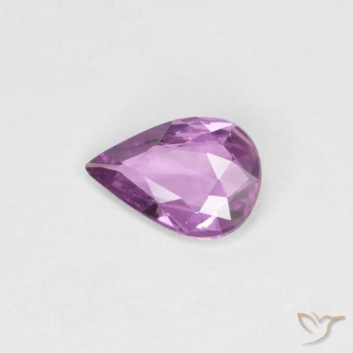 Safira Rosa Violeta Roxo Natural 0.55ct, Formato de pêra, VVS