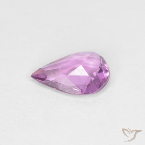 Safira Rosa Violeta Roxo Natural 0.55ct, Formato de pêra, VVS
