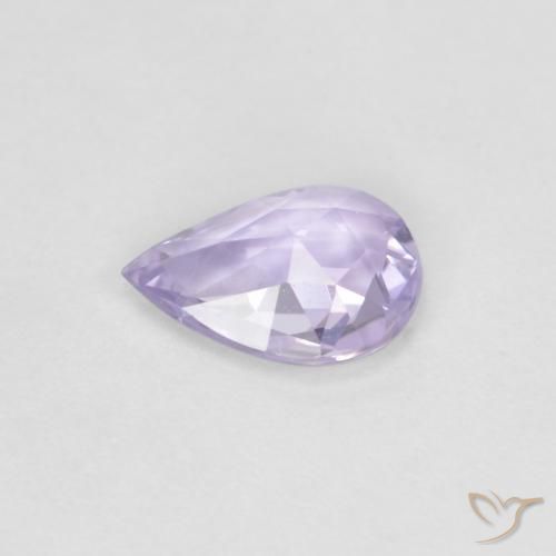 Safira Violeta rosado Natural 0.62ct, Formato de pêra, VVS