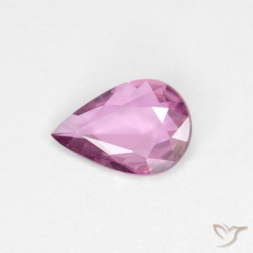0.51ct Natural Roxo Real Rosa Safira, Formato de pêra, VVS-VS
